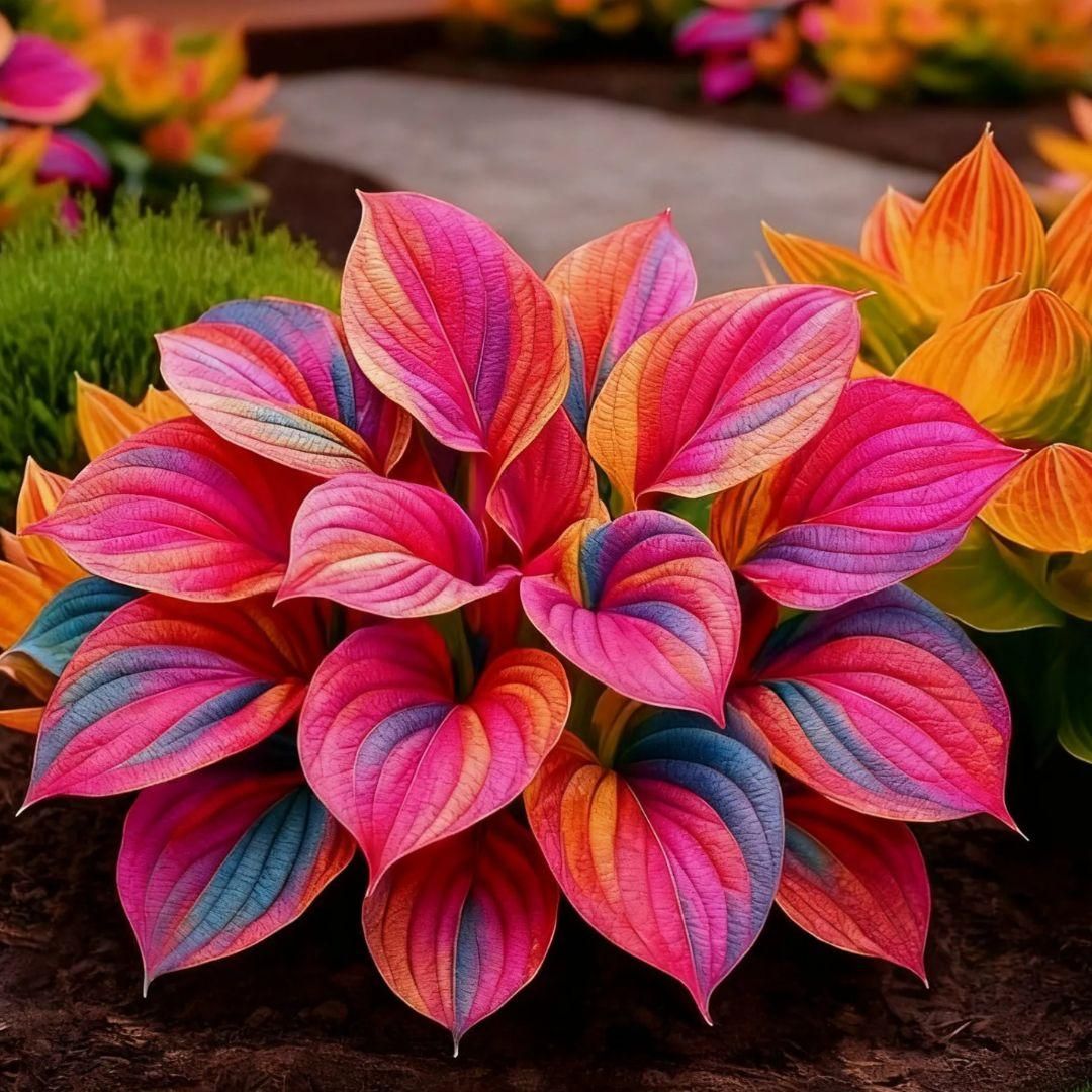 Multicolor Hosta Seeds + 100 Grams Organic Potmix Free